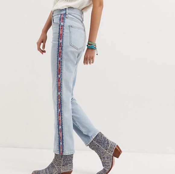 PILCRO Anthropology Embroidered Straight Leg Jeans 28" - Picture 2 of 10